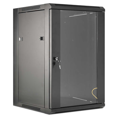 19" Wallmount Cabinet, 15U, 450 mm (17.7 in.) Depth, Black Image 2