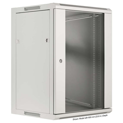 19" Wallmount Cabinet, 15U, 450 mm (17.7 in.) Depth, Gray Image 2