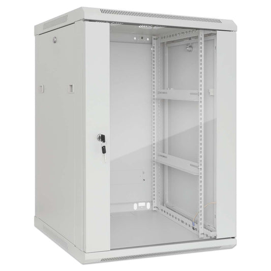 19" Wallmount Cabinet, 15U, 450 mm (17.7 in.) Depth, Gray Image 2