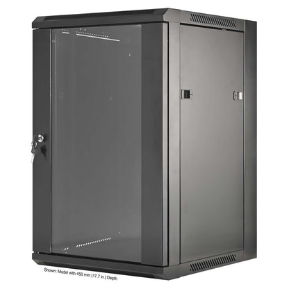 19" Wallmount Cabinet, 15U, 600 mm (23.6 in.) Depth, Black Image 1