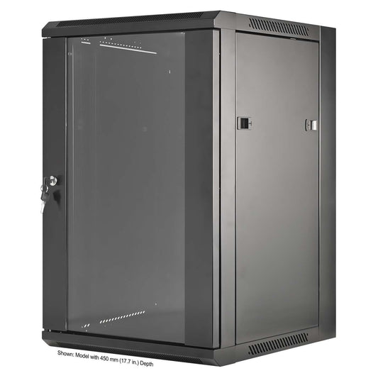 19" Wallmount Cabinet, 15U, 600 mm (23.6 in.) Depth, Black Image 1