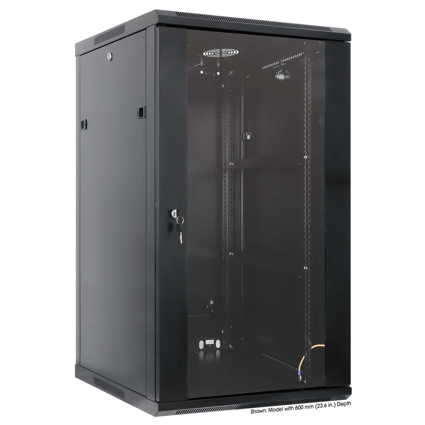 19" Wallmount Cabinet, 20U, 450 mm (17.7 in.) Depth, Black Image 2