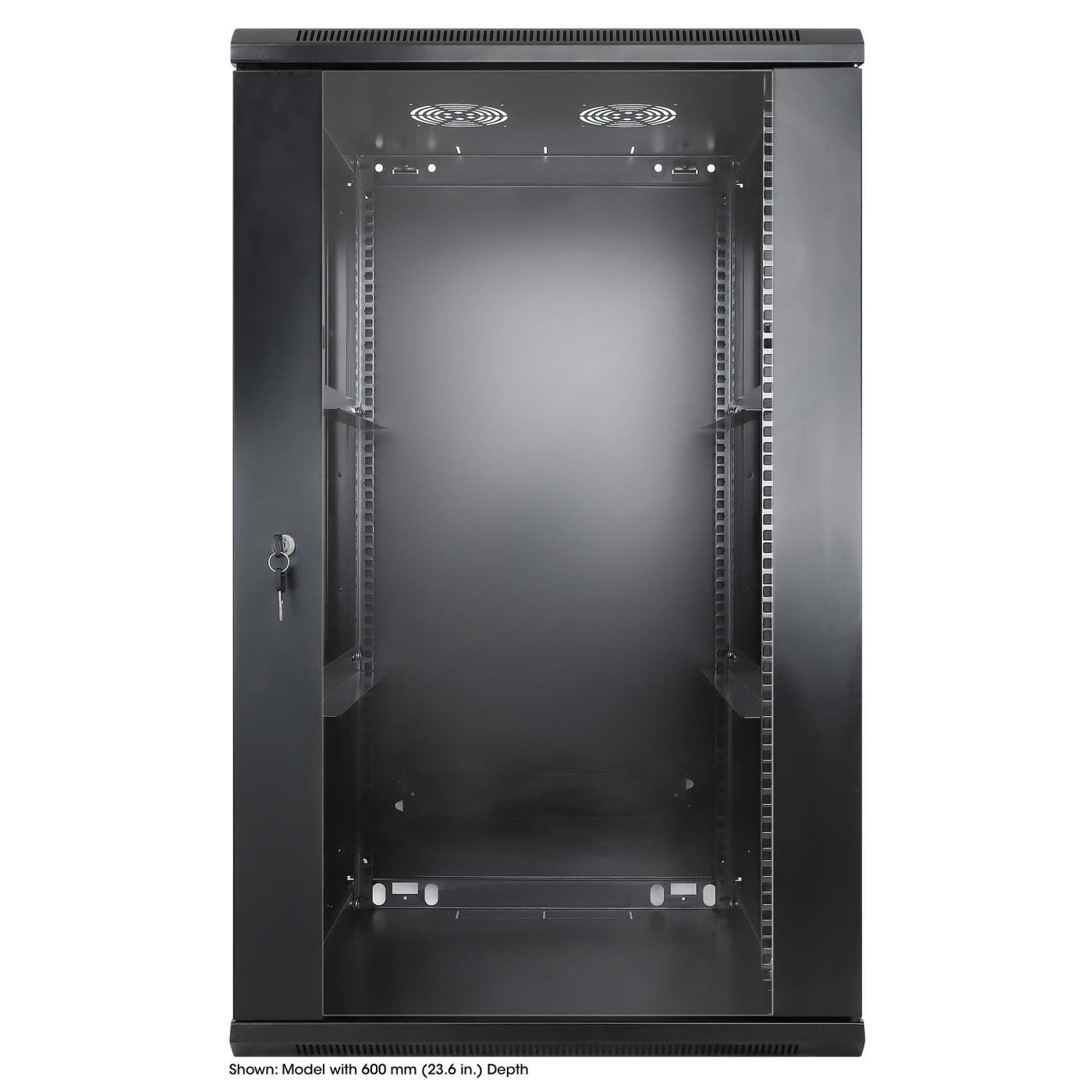 19" Wallmount Cabinet, 20U, 450 mm (17.7 in.) Depth, Black Image 3
