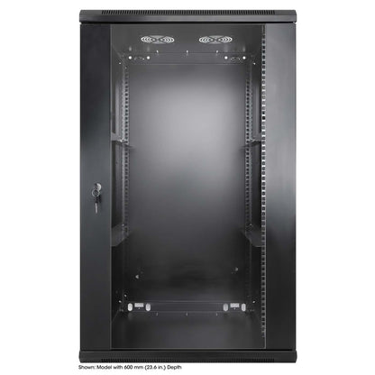 19" Wallmount Cabinet, 20U, 450 mm (17.7 in.) Depth, Black Image 3