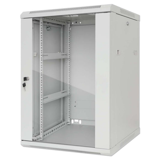 19" Wallmount Cabinet, 20U, 450 mm (17.7 in.) Depth, Gray Image 1