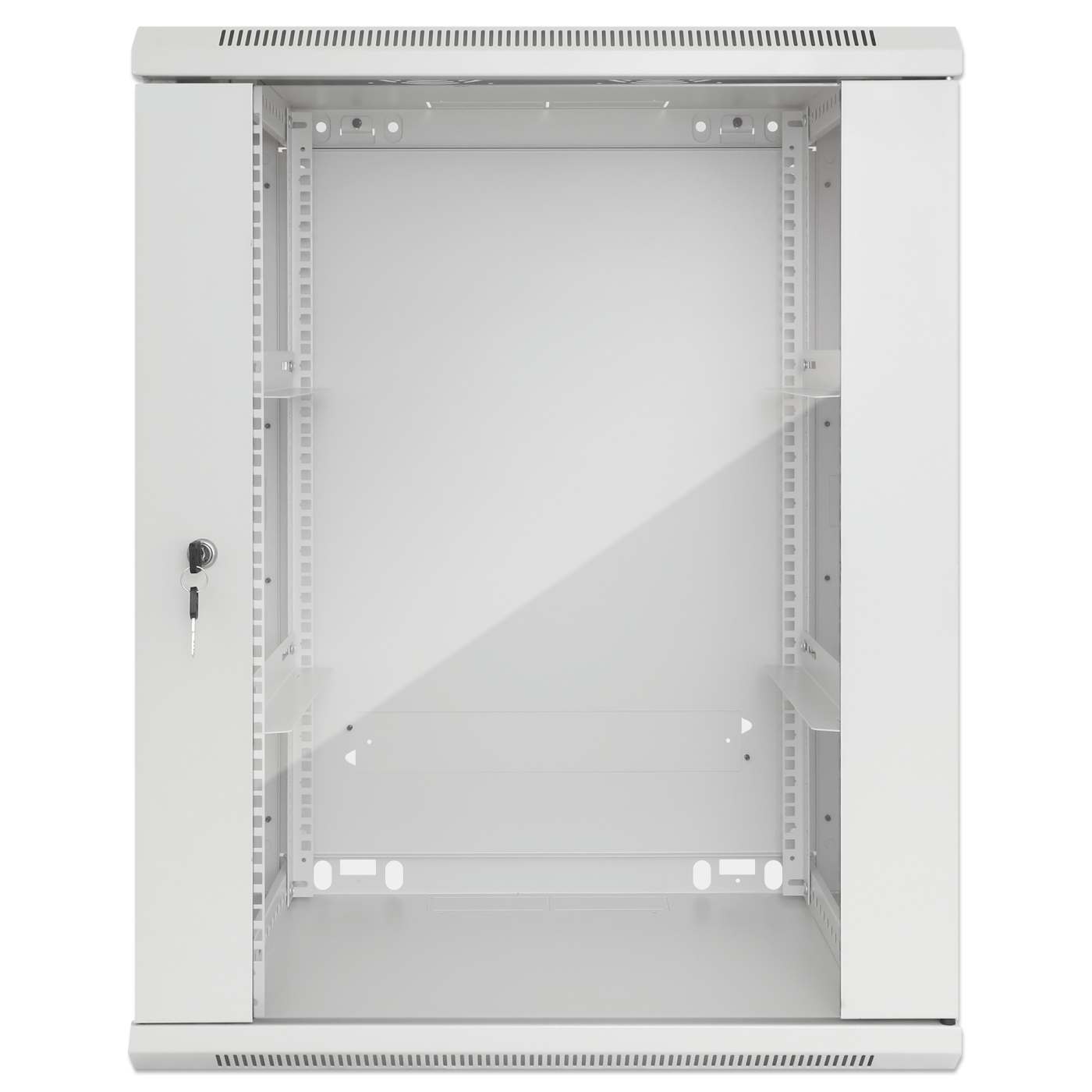 19" Wallmount Cabinet, 20U, 450 mm (17.7 in.) Depth, Gray Image 3