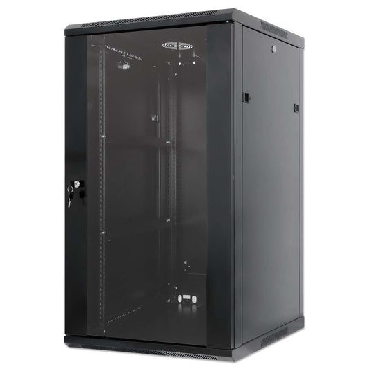 19" Wallmount Cabinet, 20U, 600 mm (23.6 in.) Depth, Black Image 1