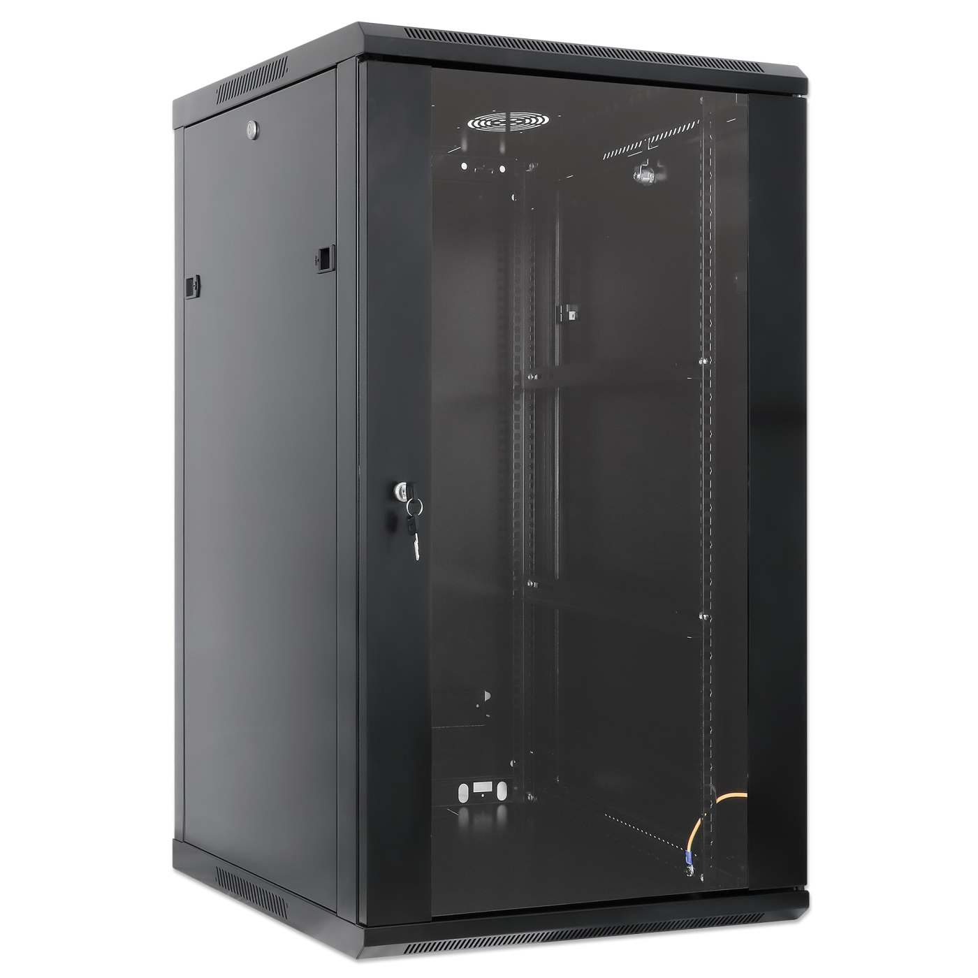 19" Wallmount Cabinet, 20U, 600 mm (23.6 in.) Depth, Black Image 2