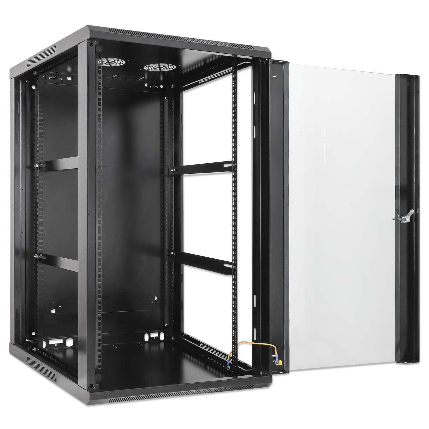 19" Wallmount Cabinet, 20U, 600 mm (23.6 in.) Depth, Black Image 6