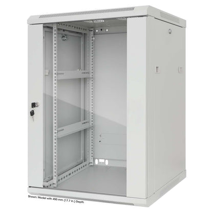 19" Wallmount Cabinet, 20U, 600 mm (23.6 in.) Depth, Gray Image 1
