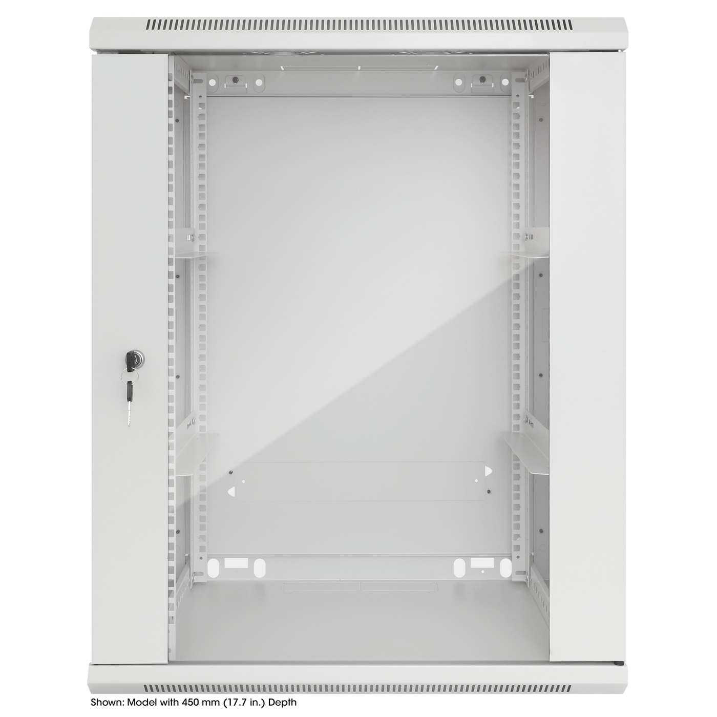 19" Wallmount Cabinet, 20U, 600 mm (23.6 in.) Depth, Gray Image 3