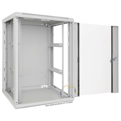 19" Wallmount Cabinet, 20U, 600 mm (23.6 in.) Depth, Gray Image 6