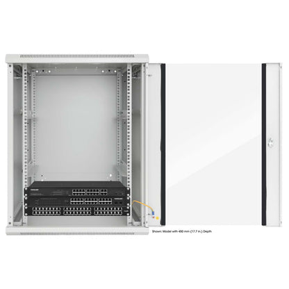 19" Wallmount Cabinet, 20U, 600 mm (23.6 in.) Depth, Gray Image 7