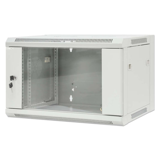 19" Wallmount Cabinet, 6U, 450 mm (17.7 in.) Depth, Gray Image 1