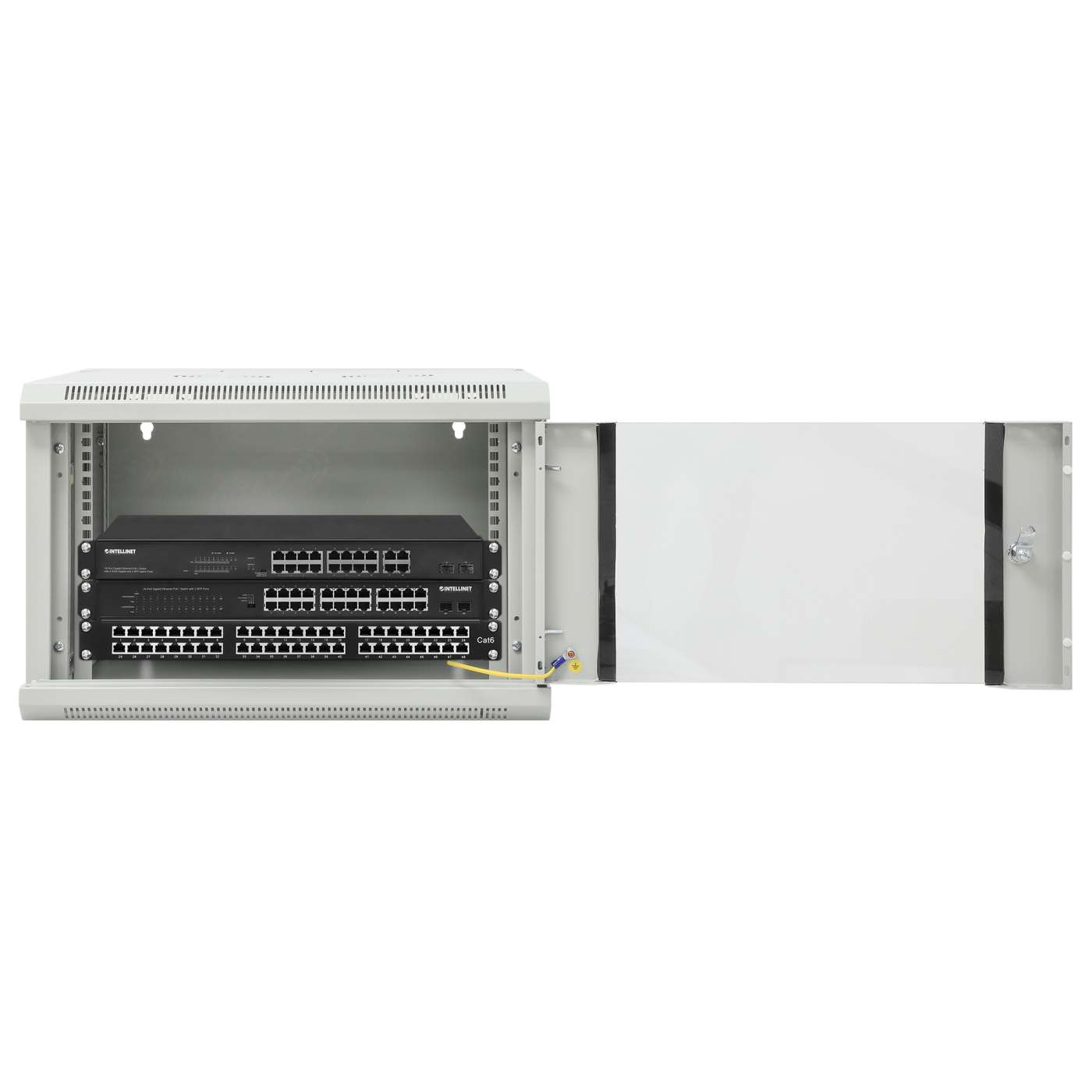 19" Wallmount Cabinet, 6U, 450 mm (17.7 in.) Depth, Gray Image 4