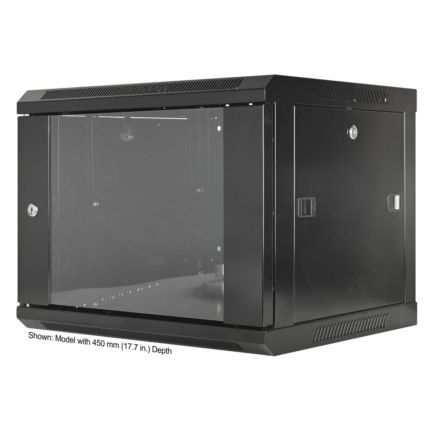 19" Wallmount Cabinet, 6U, 600 mm (23.6 in.) Depth, Black Image 1