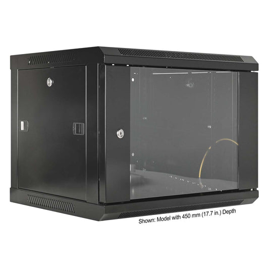 19" Wallmount Cabinet, 6U, 600 mm (23.6 in.) Depth, Black Image 2