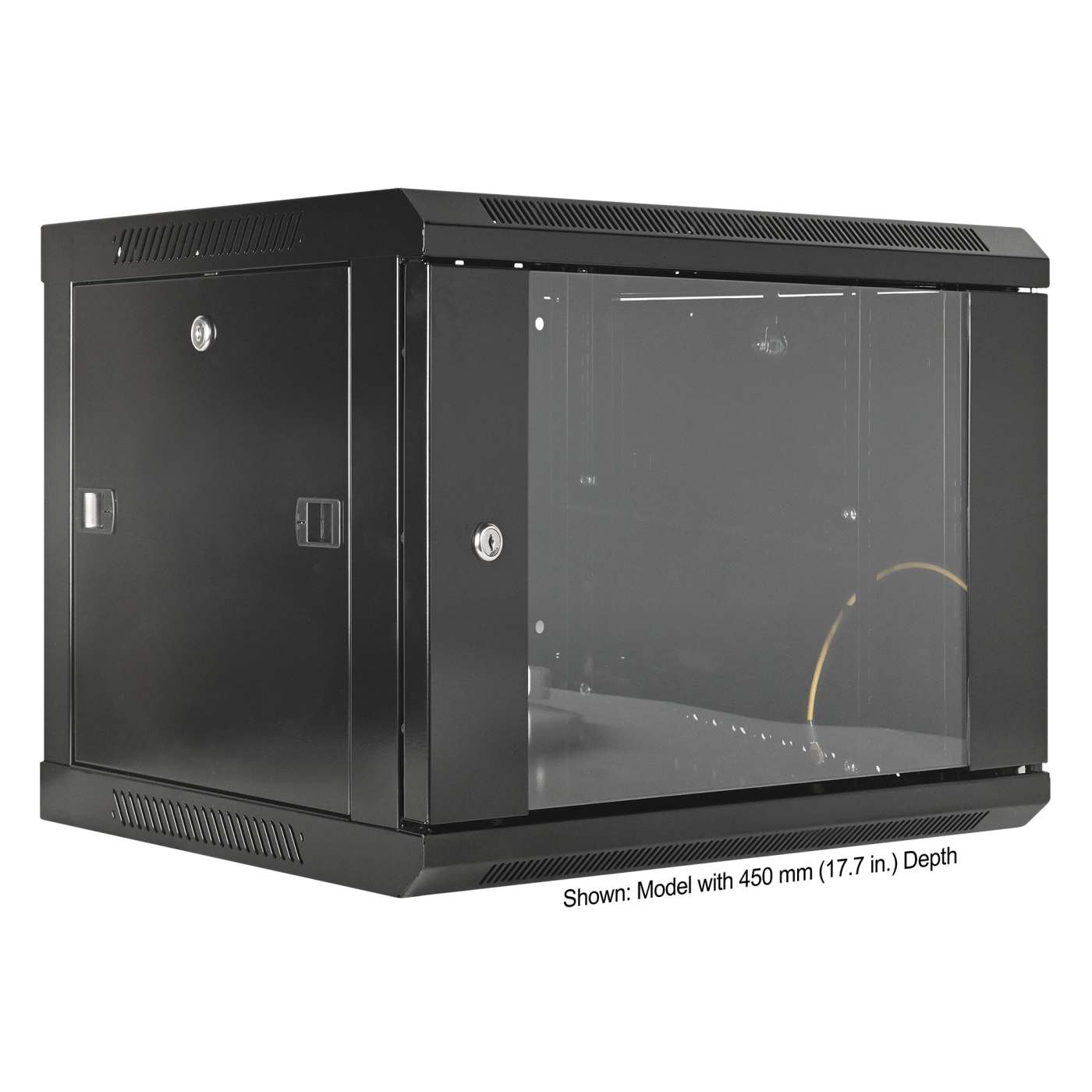 19" Wallmount Cabinet, 6U, 600 mm (23.6 in.) Depth, Black Image 2