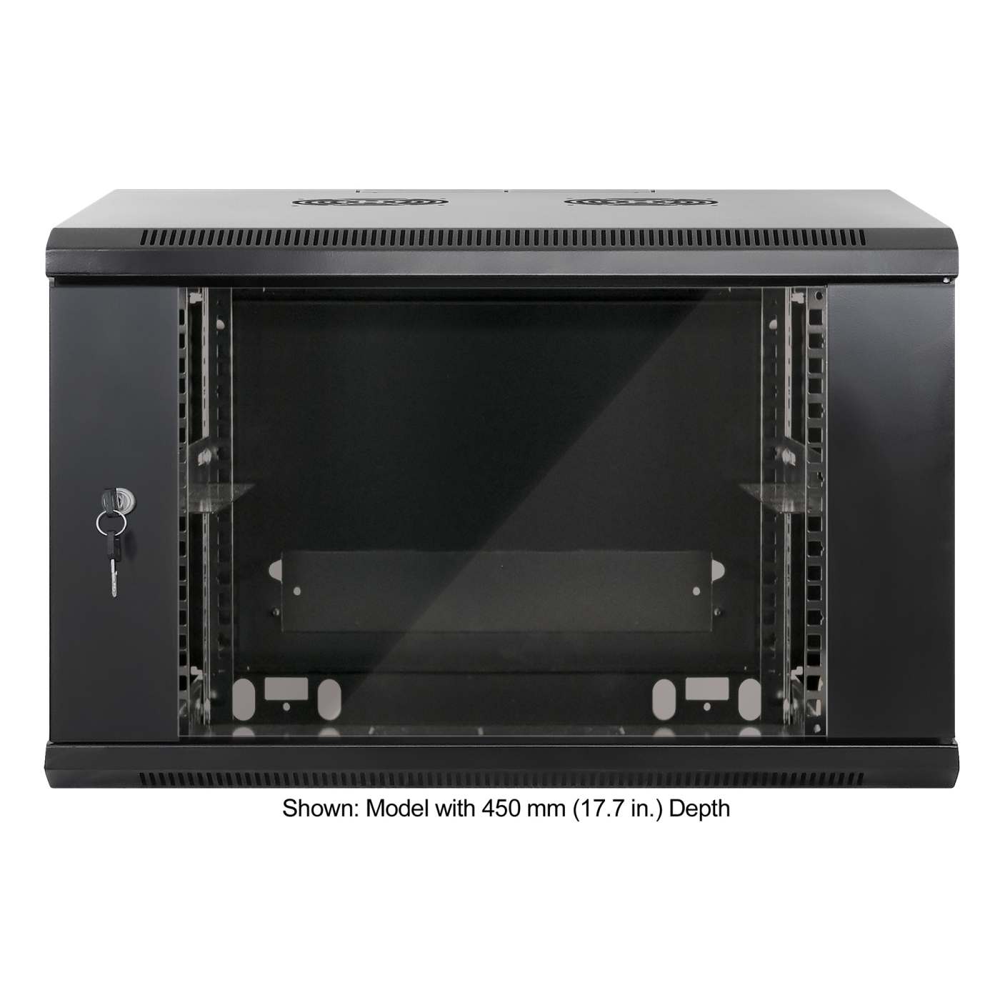 19" Wallmount Cabinet, 6U, 600 mm (23.6 in.) Depth, Black Image 3