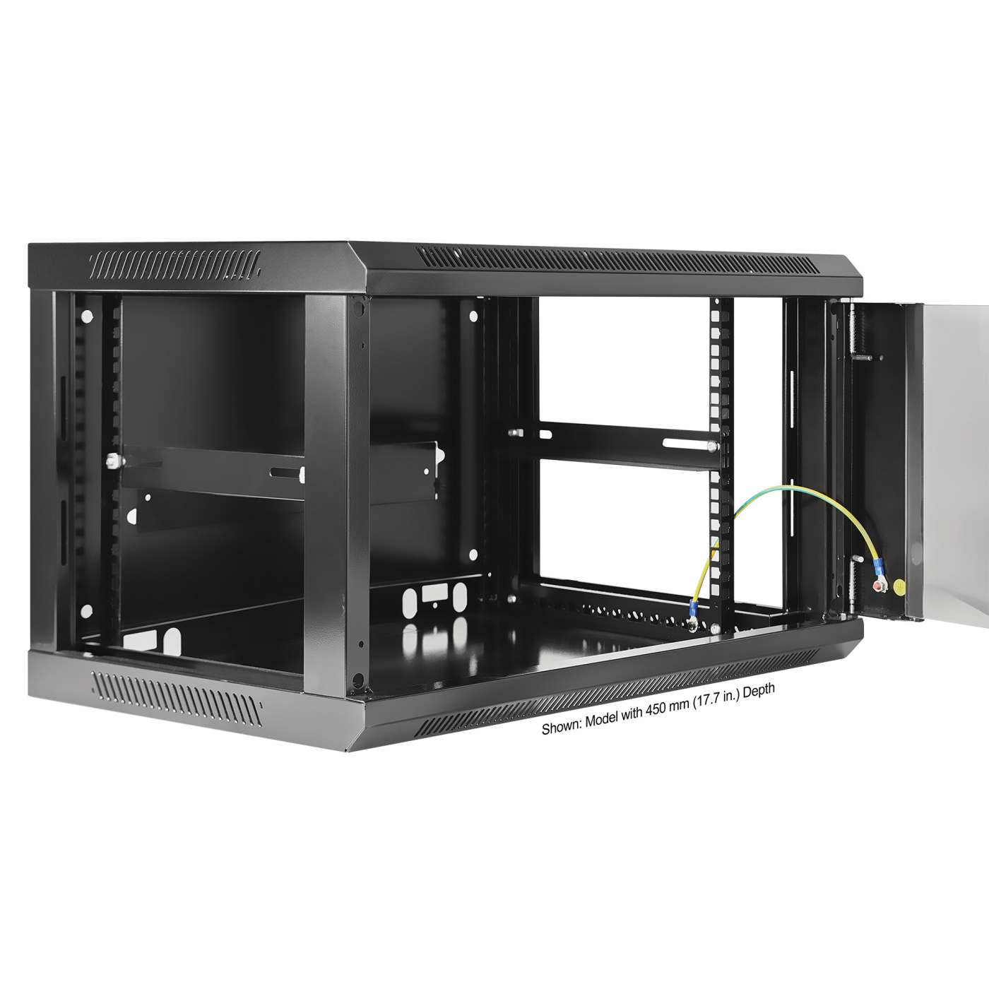 19" Wallmount Cabinet, 6U, 600 mm (23.6 in.) Depth, Black Image 5