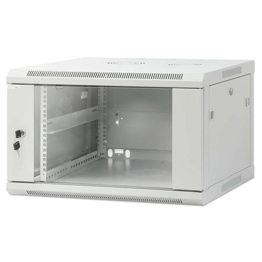 19" Wallmount Cabinet, 6U, 600 mm (23.6 in.) Depth, Gray Image 1