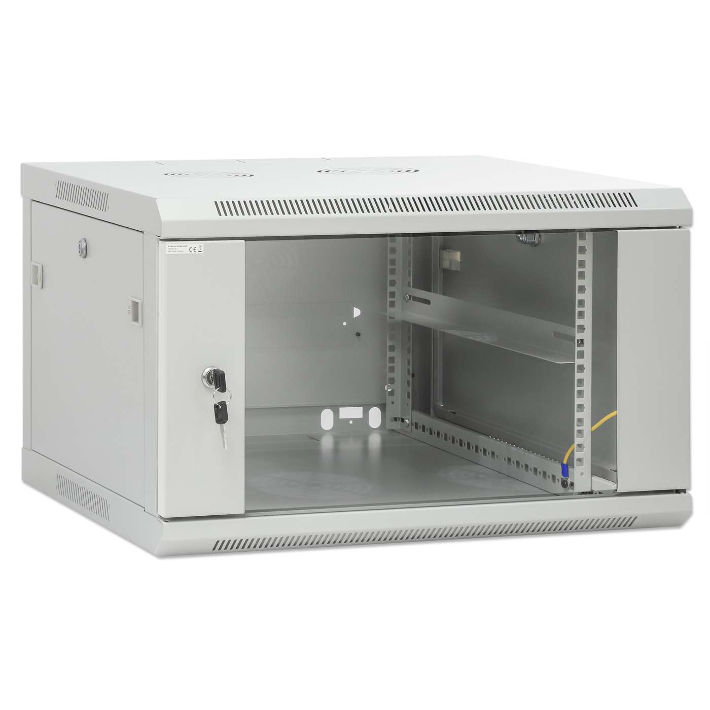 19" Wallmount Cabinet, 6U, 600 mm (23.6 in.) Depth, Gray Image 2