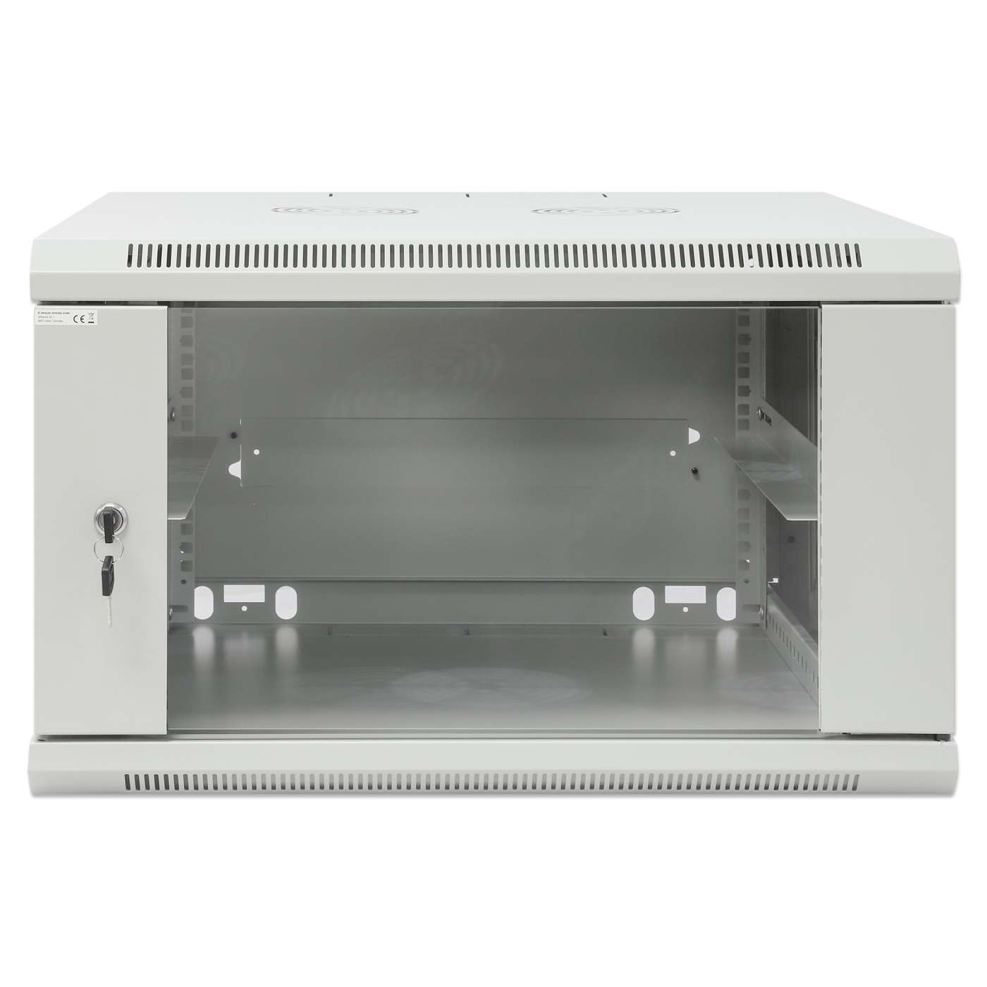 19" Wallmount Cabinet, 6U, 600 mm (23.6 in.) Depth, Gray Image 3