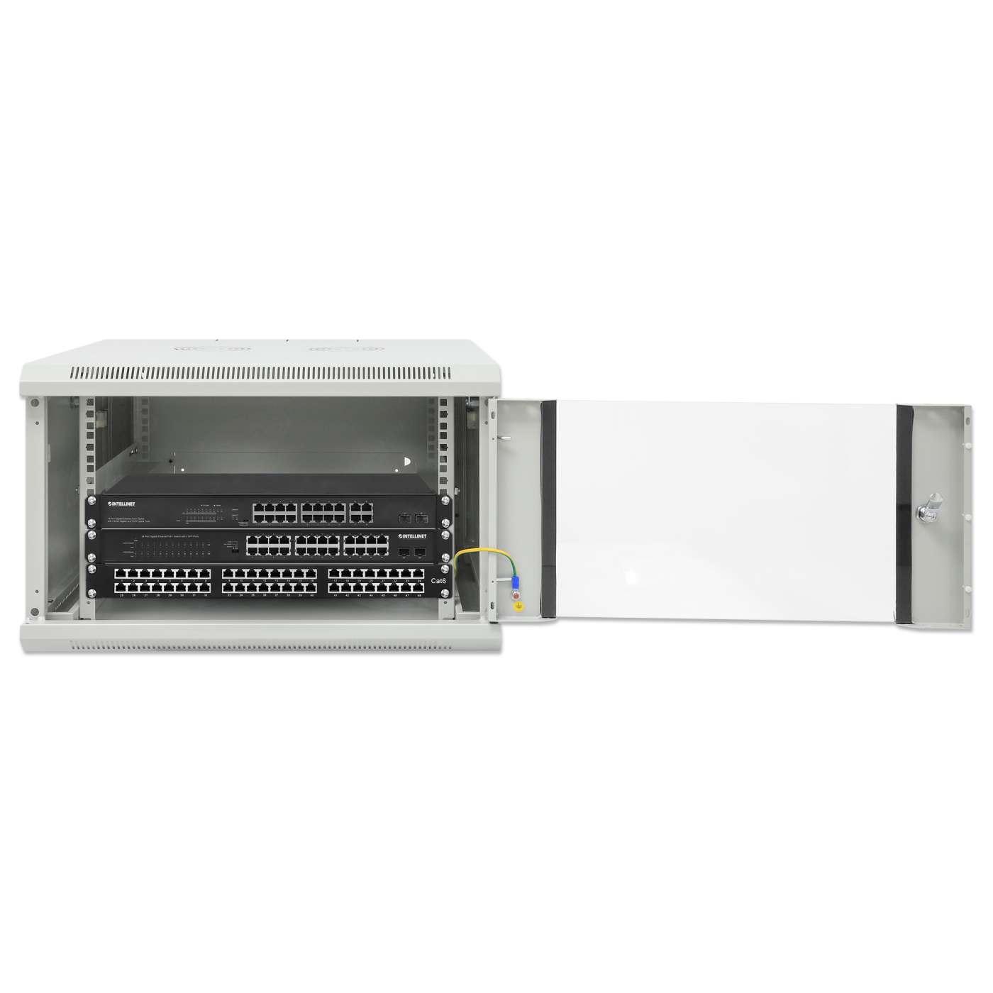19" Wallmount Cabinet, 6U, 600 mm (23.6 in.) Depth, Gray Image 4
