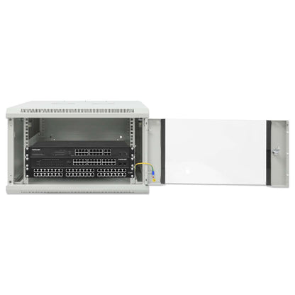 19" Wallmount Cabinet, 6U, 600 mm (23.6 in.) Depth, Gray Image 4