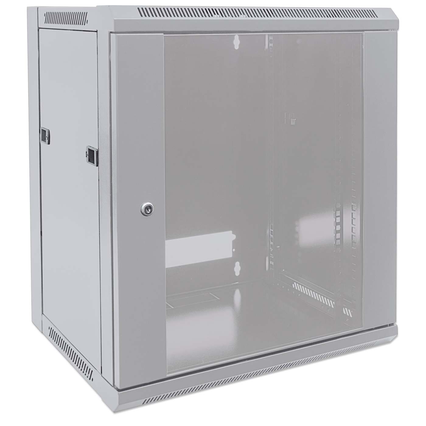 19" Wallmount Cabinet, 9U, 450 mm (17.7 in.) Depth, Gray Image 3