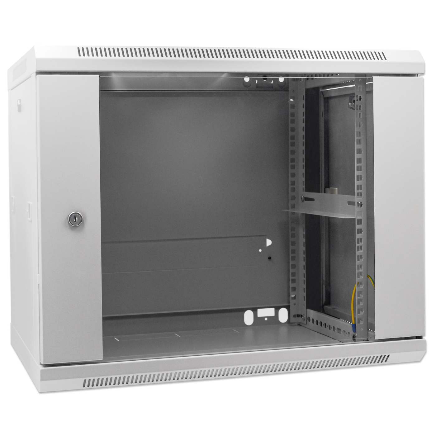 19" Wallmount Cabinet, 9U, 450 mm (17.7 in.) Depth, Gray Image 2