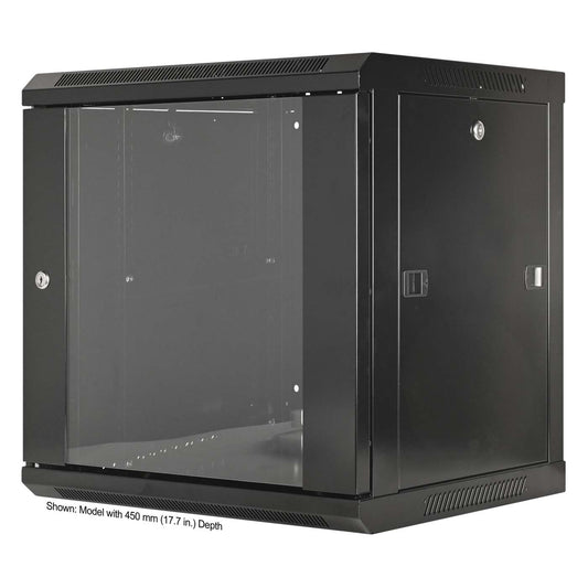 19" Wallmount Cabinet, 9U, 600 mm (23.6 in.) Depth, Black Image 1