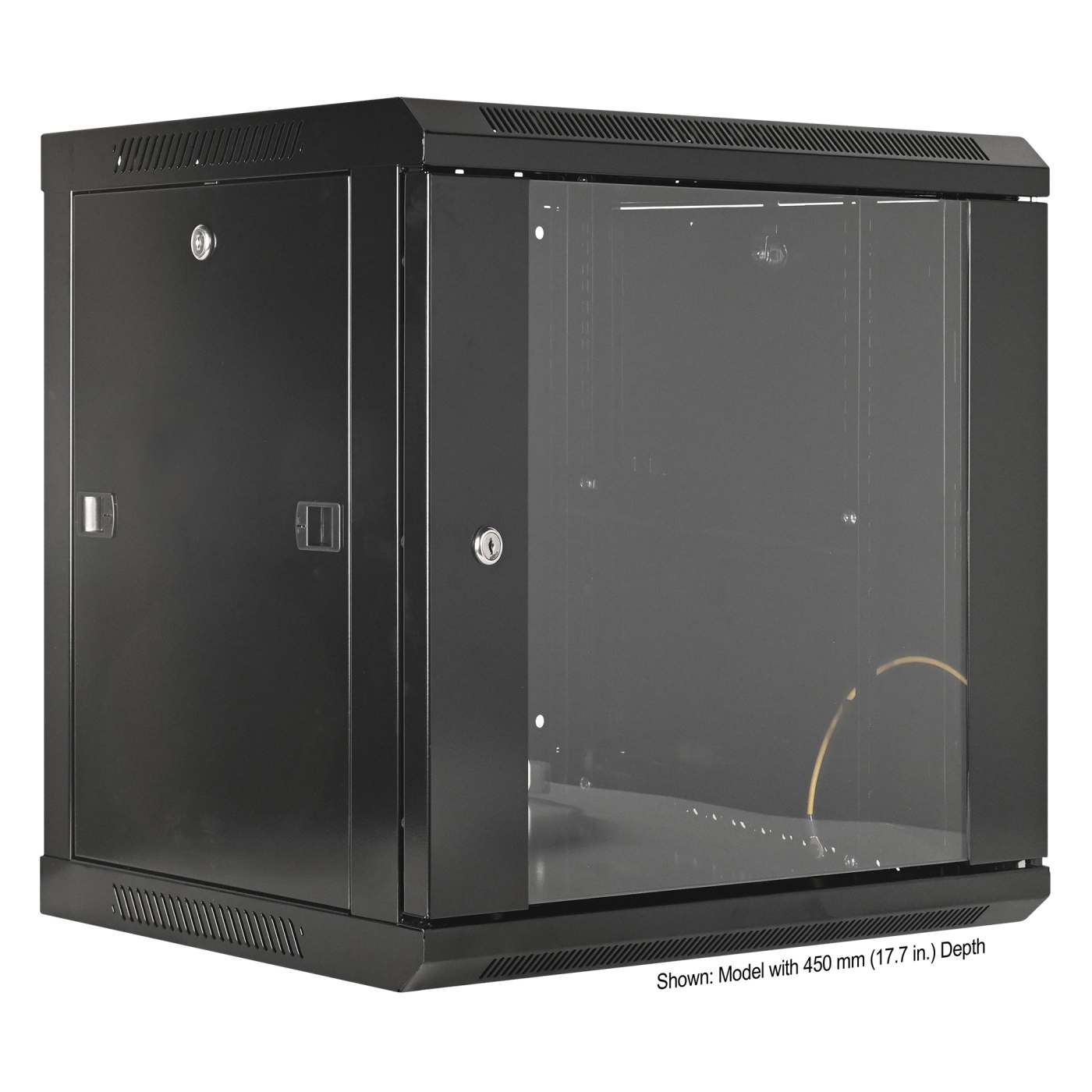 19" Wallmount Cabinet, 9U, 600 mm (23.6 in.) Depth, Black Image 2