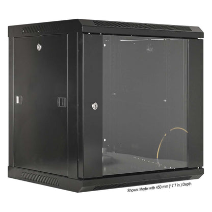 19" Wallmount Cabinet, 9U, 600 mm (23.6 in.) Depth, Black Image 2