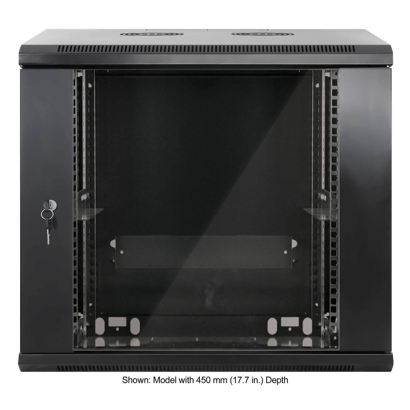 19" Wallmount Cabinet, 9U, 600 mm (23.6 in.) Depth, Black Image 3