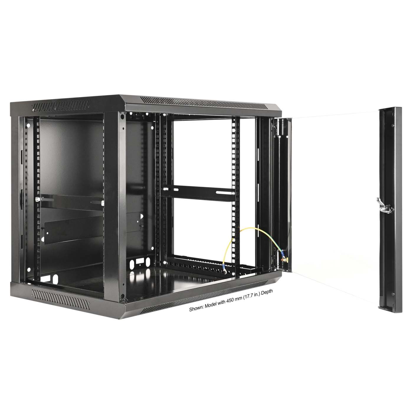 19" Wallmount Cabinet, 9U, 600 mm (23.6 in.) Depth, Black Image 5