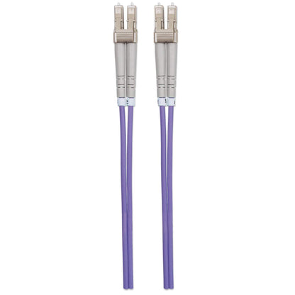2 m LC to LC UPC Fiber Optic Patch Cable, 3.0 mm, Duplex, LSZH, OM4 Multimode, Violet Image 5