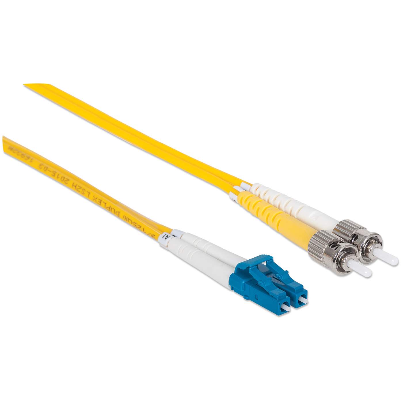 2 m LC to ST UPC Fiber Optic Patch Cable, 3.0 mm, Duplex, LSZH, OS2 Singlemode, Yellow Image 3
