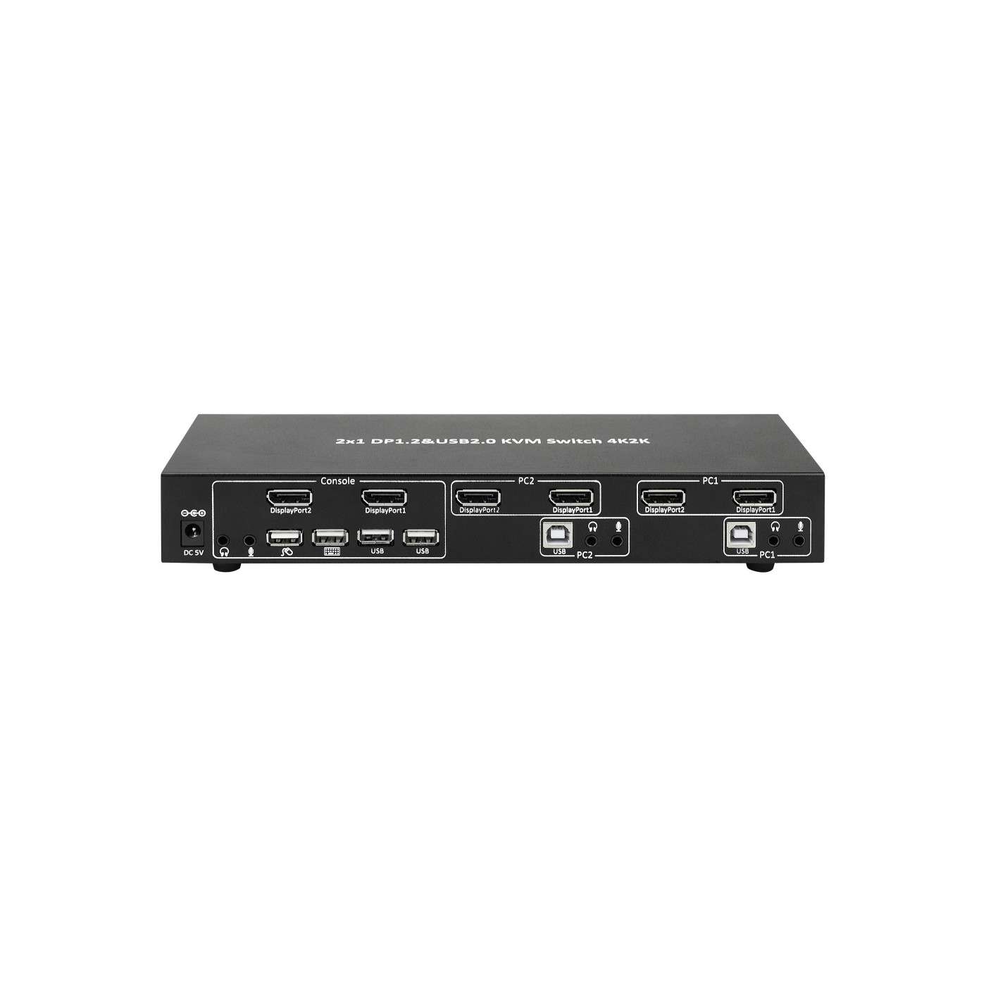 2-Port DisplayPort Dual-Monitor KVM Switch 4K@60Hz Image 3