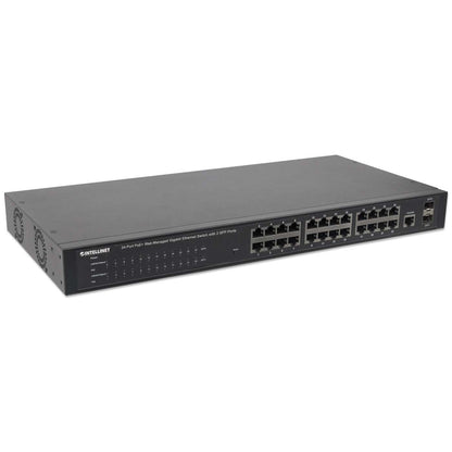 24-Port Gigabit Ethernet PoE+ Web-Managed Switch with 2 SFP Ports Image 3