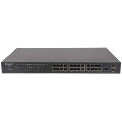 24-Port Gigabit Ethernet PoE+ Web-Managed Switch with 2 SFP Ports Image 4