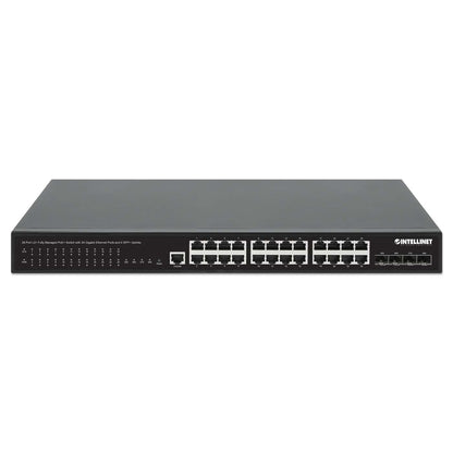 28-Port L2+ Fully Managed PoE+ Switch with 24 Gigabit Ethernet Ports and 4 SFP+ Uplinks Image 4