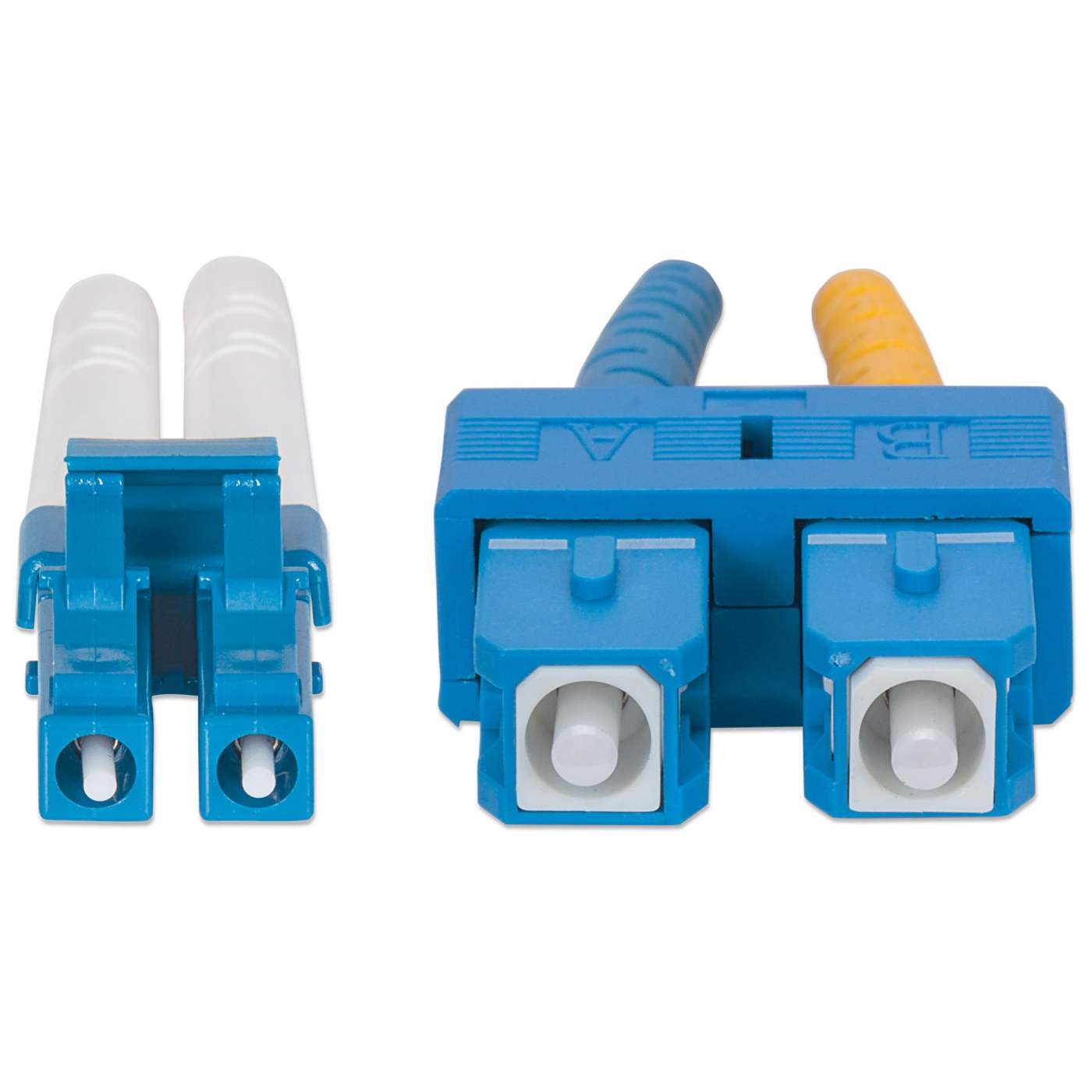 3 m LC to SC UPC Fiber Optic Patch Cable, 3.0 mm, Duplex, LSZH, OS2 Singlemode, Yellow Image 4