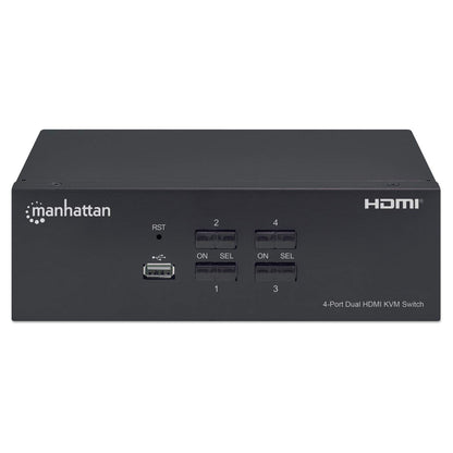 4-Port Dual-Monitor HDMI KVM Switch Image 4