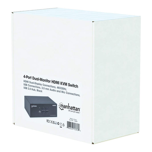 4-Port Dual-Monitor HDMI KVM Switch Packaging Image 2