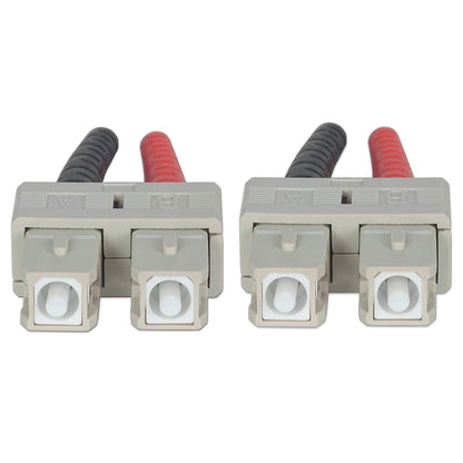 5 m SC to SC UPC Fiber Optic Patch Cable, 3.0 mm, Duplex, LSZH, OM3 Multimode, Aqua Image 4