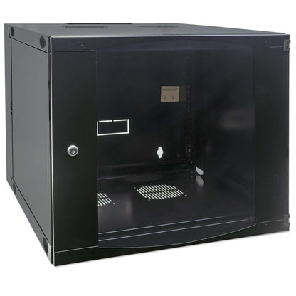 6U 19" Swing Out Wall Mount Network Cabinet, 600 mm (23.6 in.) Depth, Black Image 2
