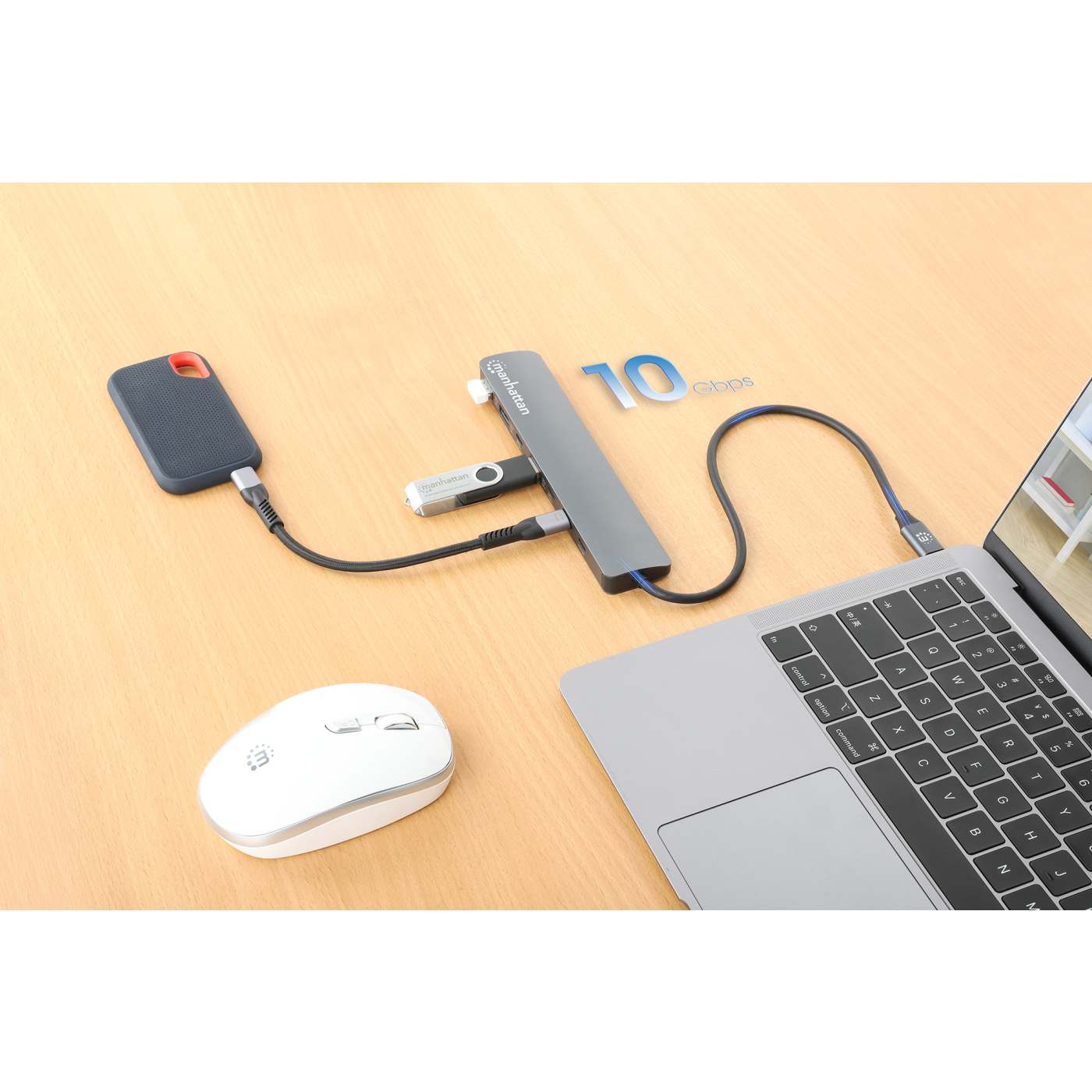 7-Port 10G/5G USB-C / USB-A Hub 4+3 with Power Delivery Image 2