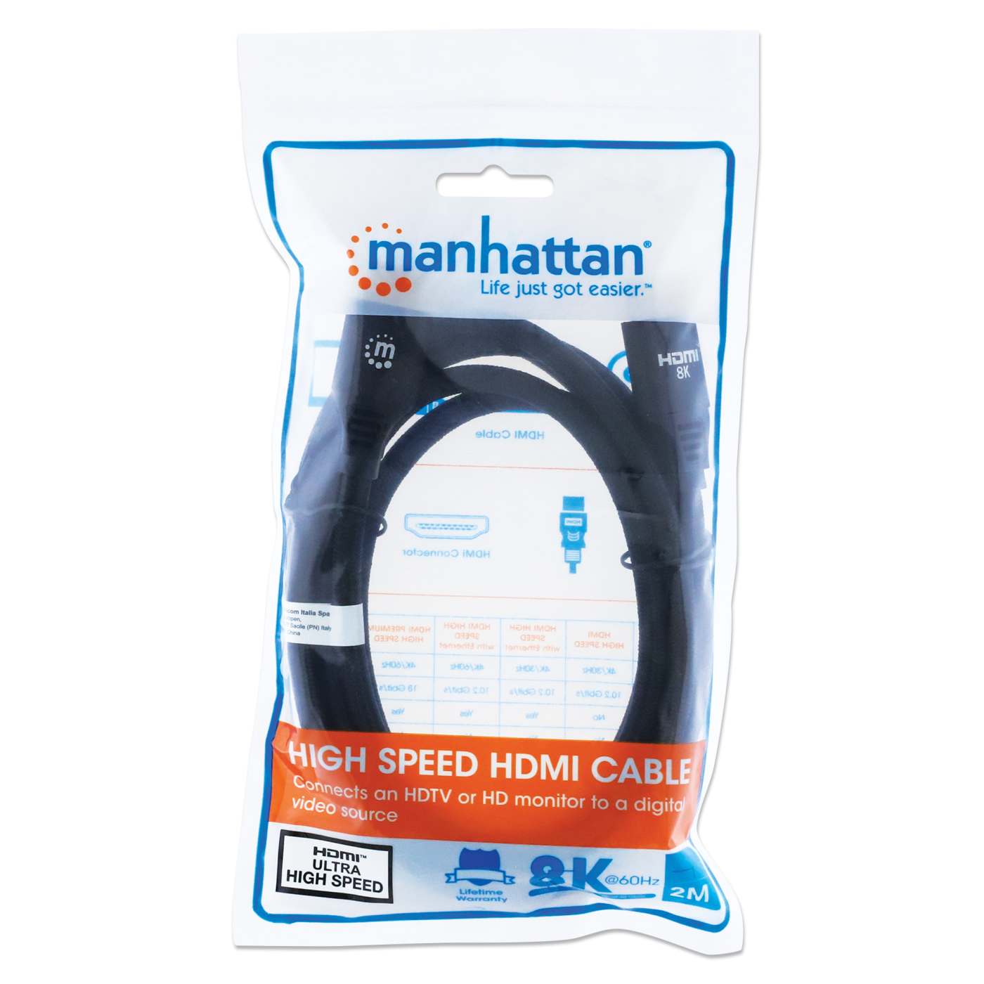 8K@60Hz Certified Ultra High Speed HDMI Cable with Ethernet, 2 m (7 ft.) Packaging Image 2