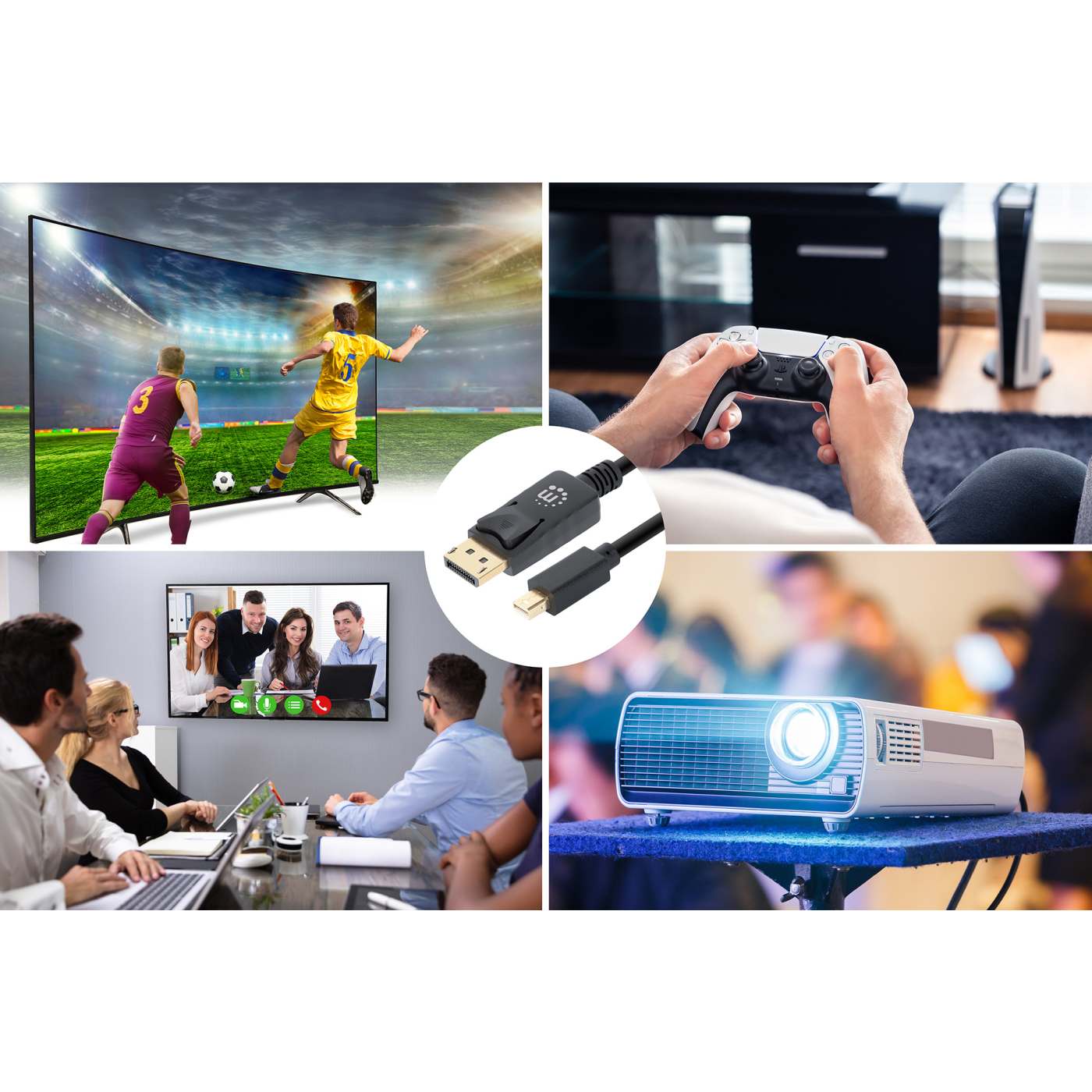 8K@60Hz Mini DisplayPort to DisplayPort 1.4 Cable, 3 m (10 ft.) Image 5